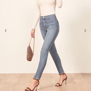 Reformation High & Skinny Jeans with Patch Pockets